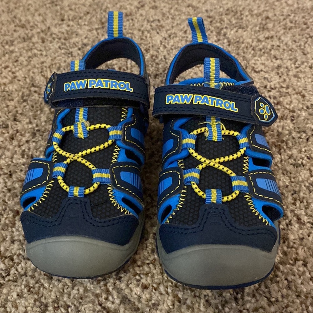 Paw Patrol lightening sandals for toddler, blue, US 8